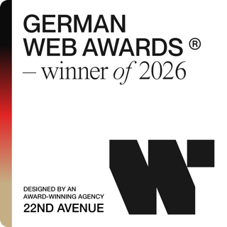 German Web Awards Winner 2026 – Webdesign von 22nd Avenue